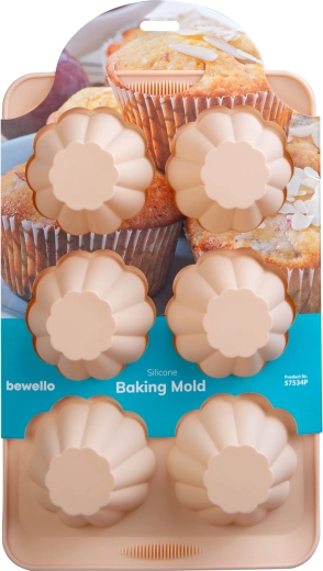 Silicone pyramid muffin baking mold
