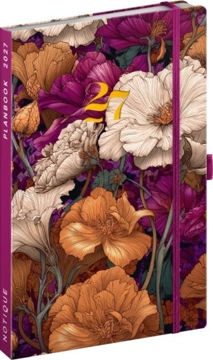 Notique planbook planer i bilježnica Vintage Flowers 2027 (13 × 21 cm)