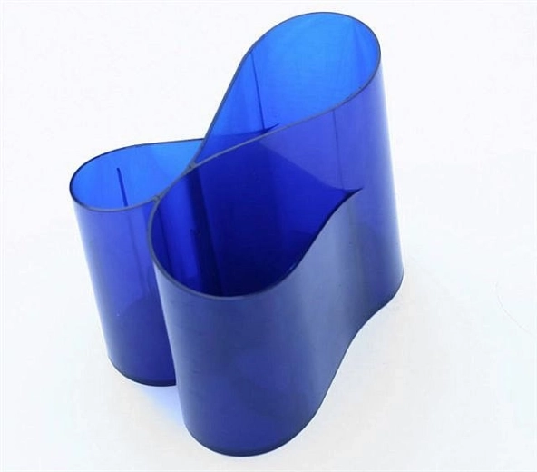 Stalak za olovke ICO Lux, prozirno plava