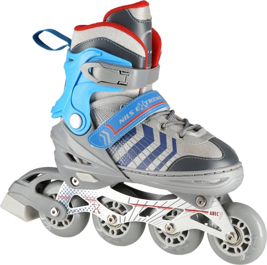NILS Extreme NH18192 4-in-1 Adjustable Skates Grey-Blue – S (29-33)