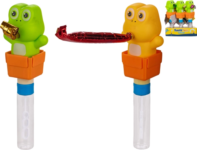 Puhač mjehurića žaba s party puhalicom