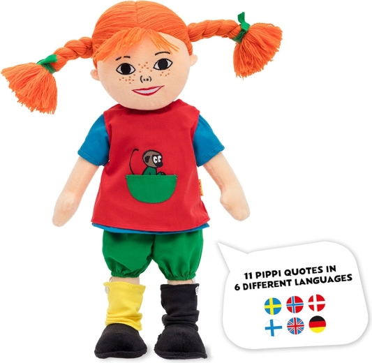 Mekana govoreća lutka Pipi Duga Čarapa 40 cm