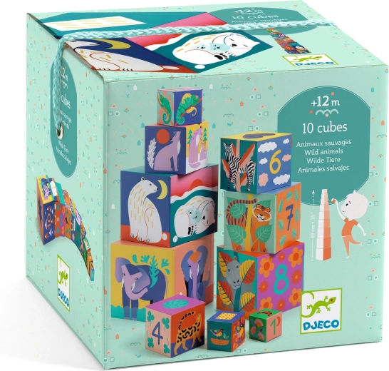 Stacking Tower with Wild Animals DJECO
