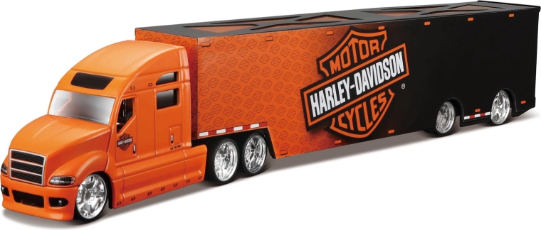 Maisto Harley-Davidson hauler crno-narančasti 1:64