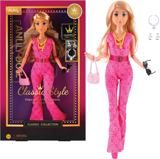 Lutka lutkarska s ružičastom haljinom