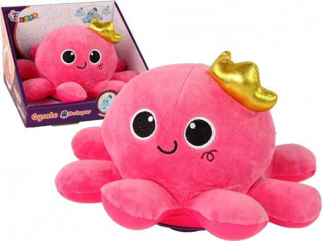 Ružičasta plišana hobotnica s osvjetljenjem i zvukovima