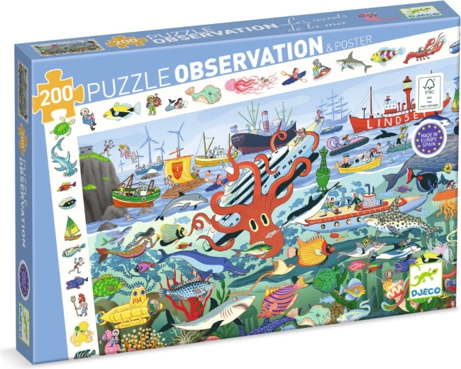 Djeco puzzle Tajemství moře 200 dijelova