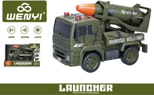 Vojno vozilo s raketom na inercijski pogon, svjetlosni i zvučni efekti, 19 cm