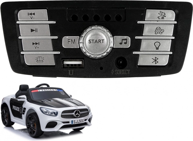 Glazbeni panel za dječji auto na baterije Mercedes-AMG SL500 policija