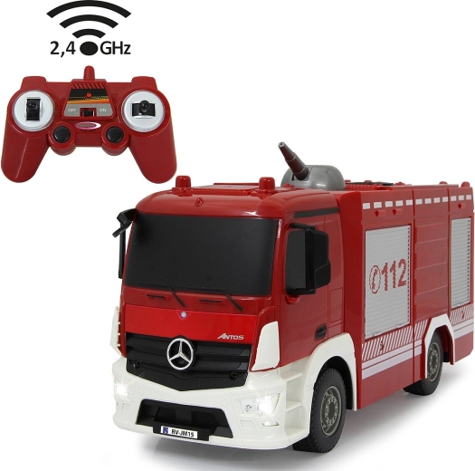 Jamara Mercedes-Benz Antos remote-controlled fire truck 1:26 with spraying function, 2.4 GHz