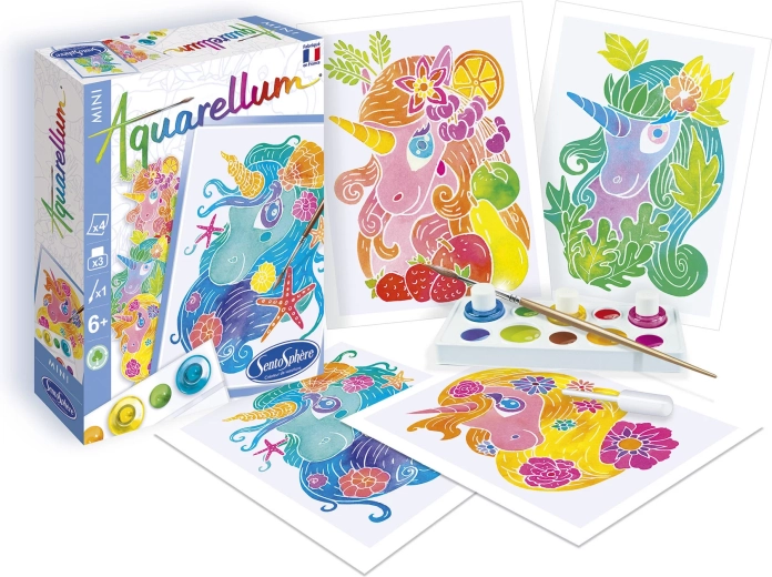 Sentosphere akvarel kreativni set Aquarely mini jednorogi