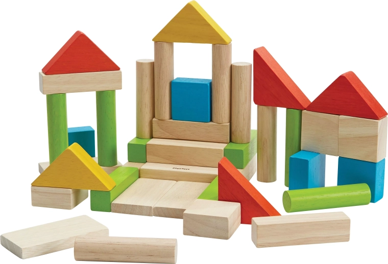 Plan Toys colorful wooden blocks 40 pcs