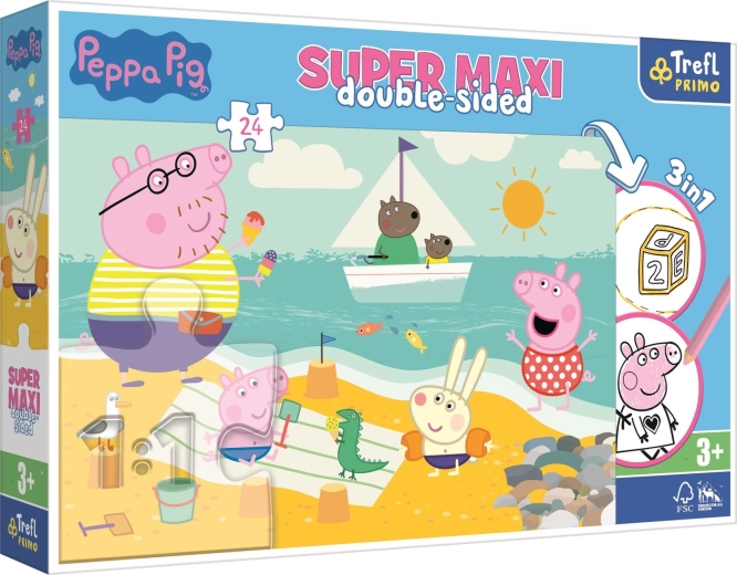 Dvostrana slagalica Peppa Pig SUPER MAXI 24 komada