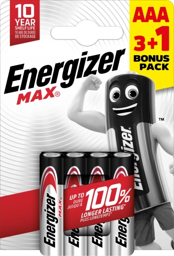 Energizer Max AAA alkalne baterije 4 kom (3+1 gratis)