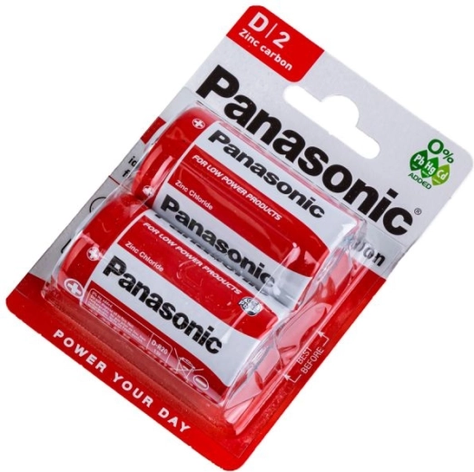 Panasonic Red Zinc cink-ugljična baterija R20 1,5 V (blister 2 kom)