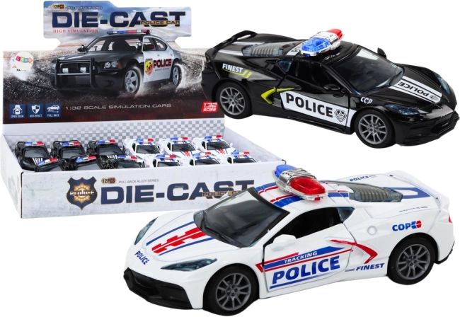 Metalni policijski autić 1:32 s pogonom