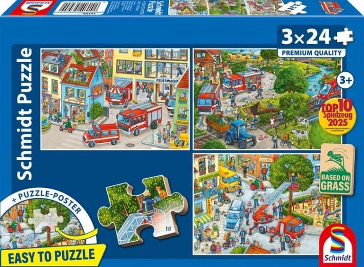 Puzzle vatrogasci 3×24 dijelova