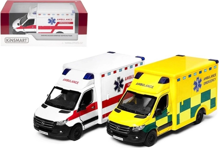 Mercedes‑Benz Sprinter ambulanta metalni model s pogonom Pull Back