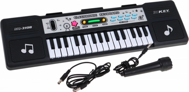 Kids’ electronic keyboard, 31 keys with microphone and lesson mode