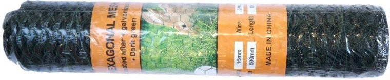 Pocinkana zečja mreža 500 mm, oka 16 mm, žica 0,9 mm, 10 m
