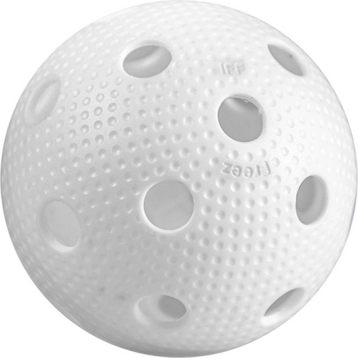 ACRA florbalna loptica Freez Ball Official bijela s certifikatom IFF - 1 kom