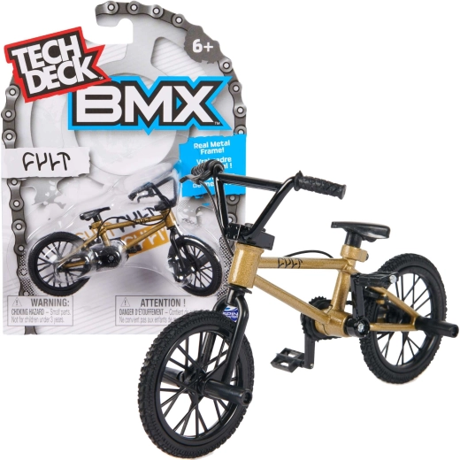 Outlet Tech Deck fingerbike BMX Cult zlatni s naljepnicama - 1 komad