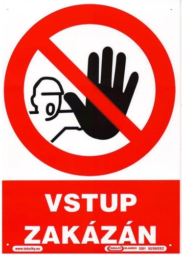 Sigurnosna ploča Zabranjen ulaz A4 plastika