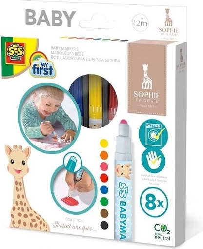 SES Creative my first flomasteri žirafa Sophie – set od 8 boja