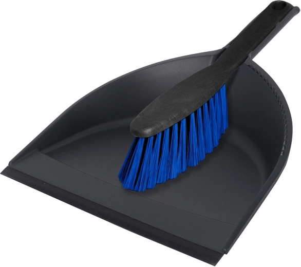 Metlica i lopatica s gumenim rubom AZUR, mješavina boja