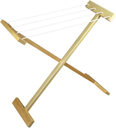 Wooden folding clothes drying rack