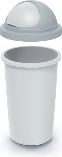 Plastična kanta za otpad sa preklopnim poklopcem 30 l, siva