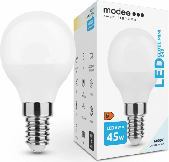 LED žarulja Modee Lighting Globe Mini G45 6 W E14 hladno bijela