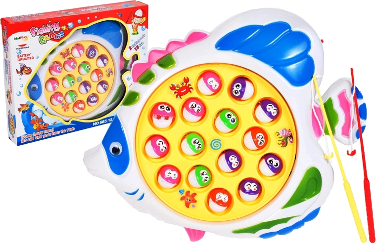 Lovljenje ribica – rotirajući ribnjak s 2 štapa i 15 ribica