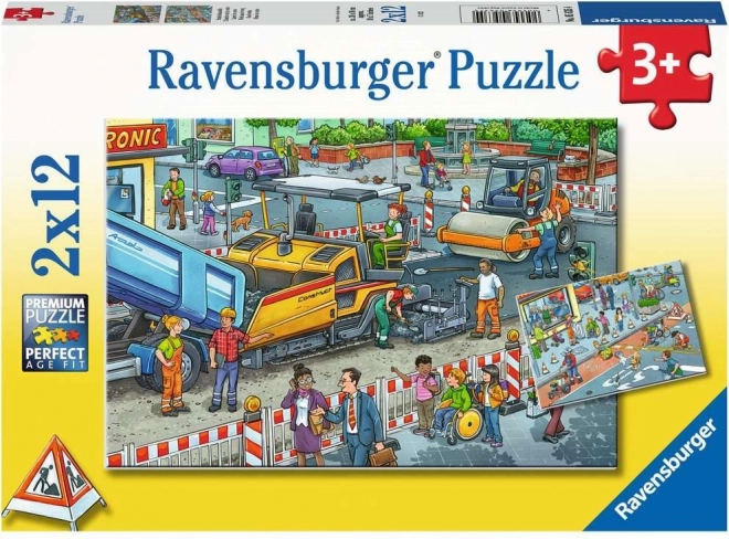 RAVENSBURGER Puzzle Građevinski radovi 2x12 dijelova