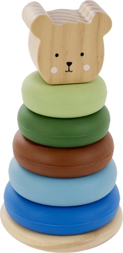 Jabadabado stacking toy with silicone rings bear