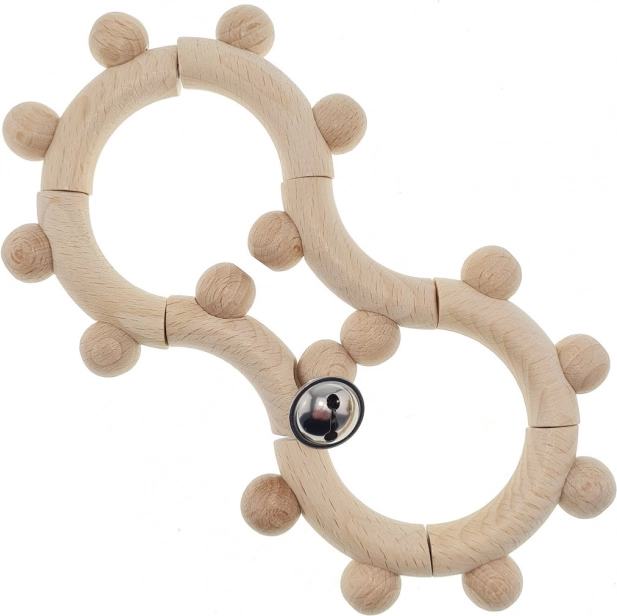 Drveno zvečkalo s zvončićem