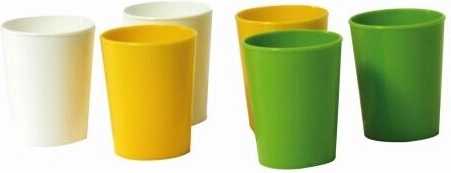 Plastična čašica 40 ml, mješavina boja (6 kom)