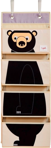 3 Sprouts viseći organizator za zid i vrata Bear black