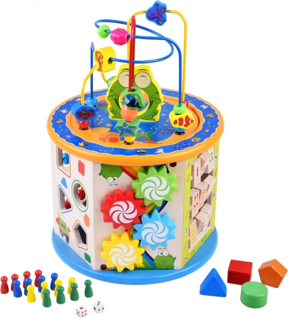 Drvena edukativna kocka 8u1