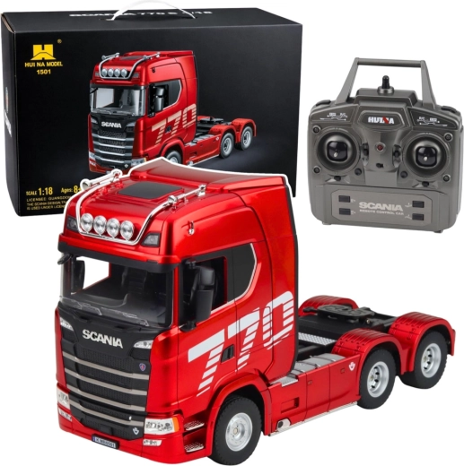 Trkaći tegljač SCANIA RC Huina 1:18 – crveni