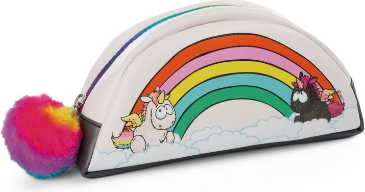 Pencil case with unicorns Yin and Yang Theodor & Friends with pom-pom - 1 piece