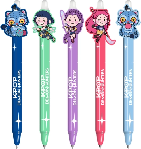 K-pop Demon Hunters erasable gel pen with clip