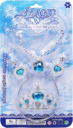 Dječji set nakita s krunom, ogrlicom i naušnicama