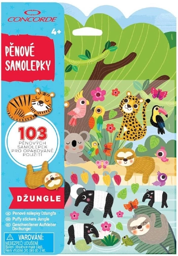 Pjenaste naljepnice CONCORDE – džungla, višekratno upotrebljive