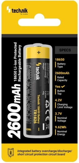 Punjiva baterija 18650 2600 mAh 3,7 V s zaštitom