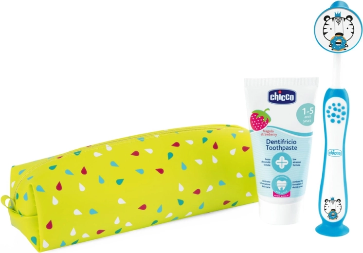 Chicco putni set za dentalnu higijenu s četkicom i pastom tiger (3+ godine)
