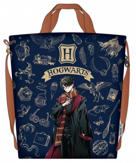 Harry Potter torba za kupovinu navy & gold