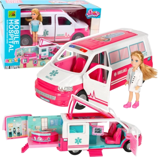 Mobilna bolnica – ambulantna kola 2u1 s lutkom doktoricom i liječničkim dodacima