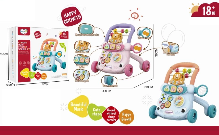 Guralo hodalica lav s glazbom ružičasta
