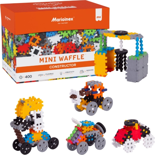 Konstrukcijska slagalica MINI WAFFLE Constructor 400 dijelova MARIOINEX